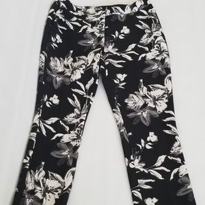 Cynthia Rowley Black/White Work Pants Sz 6